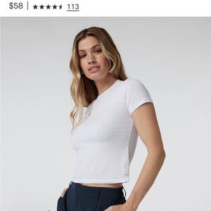 feather baby tee lavender ice color- sold out color showing white for style